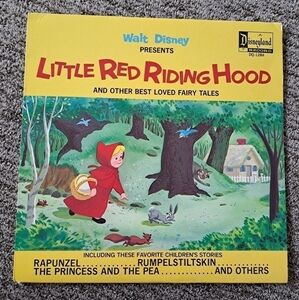 Walt Disney Little Red Riding Hood Fairy Tales Vintage Vinyl Record Collectible